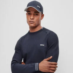 Hugo Boss Cap Bold Curved S23 MENS CAP ONE SIZE DARK BLUE -Elite Golf Shop 417778 DarkBlue Hugo Boss Mens Bold Curved Golf Cap 4