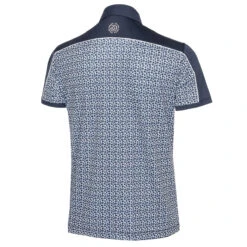 Galvin Green GGreen Polo Millard V8 S23 MENS SS SMALL GRYSHARKW -Elite Golf Shop 418159 Navy White Galvin Green Mens Millard Golf Polo Shirt 2