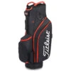 Titleist 14 Cart Bag BLACK BLACK RED -Elite Golf Shop 418254 Black Black Red Titleist 14 Golf Cart Bag 1