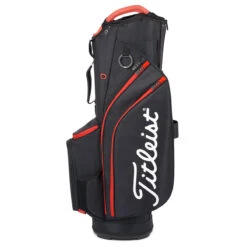 Titleist 14 Cart Bag BLACK BLACK RED -Elite Golf Shop 418254 Black Black Red Titleist 14 Golf Cart Bag 5