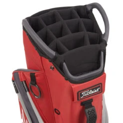 Titleist 14 Cart Bag DARK RED GRAPHITE GREY -Elite Golf Shop 418254 DarkRed Graphite Grey Titleist 14 Golf Cart Bag 5