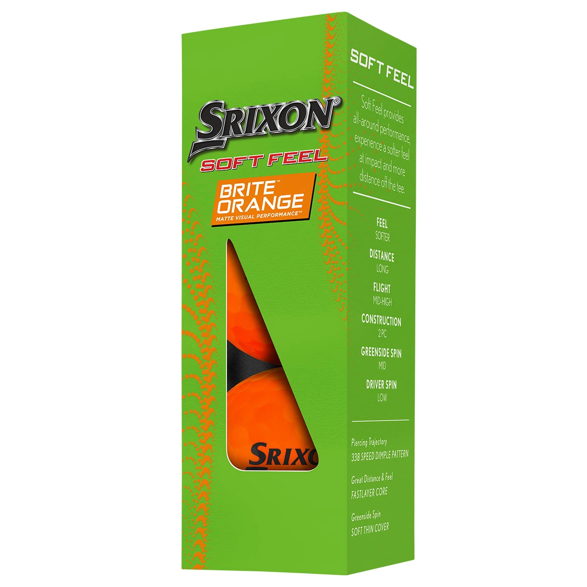 Srixon Soft Feel Brite 12 Pk BRITE ORANGE 5 Srixon Soft Feel Brite 12 Pk BRITE ORANGE - Image 3